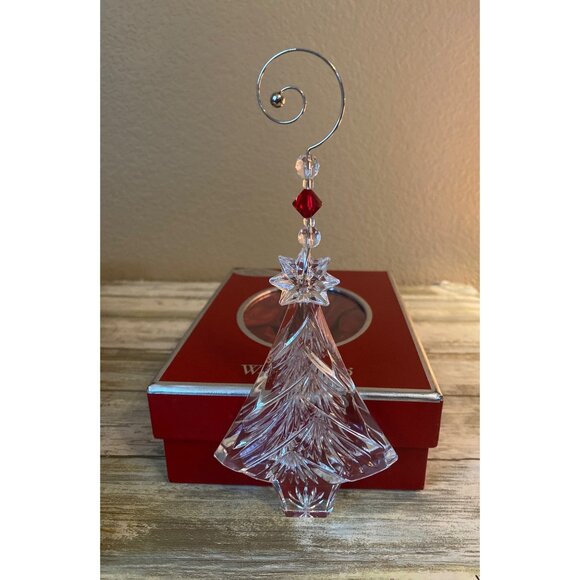 Vintage Waterford Crystal Ornament Lot – Nativity Arch, Ruby Angel, Christmas Tr - Picture 2 of 13